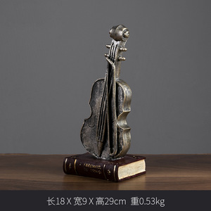Figura Decorativa <span class=keywords><strong>de</strong></span> Resina <span class=keywords><strong>para</strong></span> Bar o Vinoteca, Modelo <span class=keywords><strong>de</strong></span> Instrumento Musical, Estilo Retro Industrial, <span class=keywords><strong>para</strong></span> Pascua o San Valentín - Product Image 4