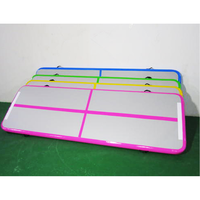 Tapis de gymnastique aérienne gonflable pour acrobaties, épaisseur 4, 10/13/16 pieds, imperméable, pour entraînement à domicile, avec pompe