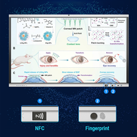 Layar Panel Datar Interaktif Android 15 65 Inci IFPD 4K Layar Sentuh LCD Papan Pintar Interaktif untuk Pendidikan dan Konferensi