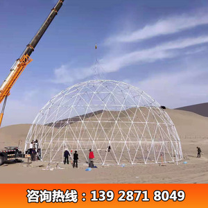 Domo Geodésico Transparente de 25m de Diámetro con Cubierta de PVC para Exposiciones, Origen Gansu, Alta Calidad para Todas las Estaciones - Product Image 4