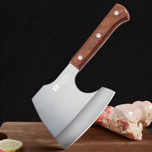 מסוק סכין חם למכור מלא טאנג כבד עבה להב ופר סכין בשר קליבר עבור עצם נירוסטה גרזן סכין