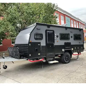Camper fuoristrada da campeggio ibrido Rv Caravan rimorchio da viaggio Mobile con tenda Pop Top