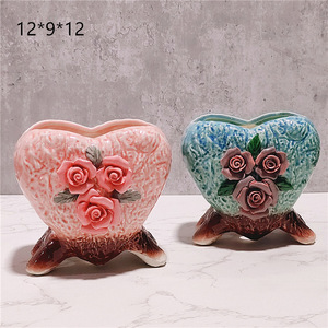 <span class=keywords><strong>2023</strong></span> Offre Spéciale nouveau pot de fleur fait à la main coréen <span class=keywords><strong>3D</strong></span> fleur en céramique plantes succulentes pots planteur - Product Image 6