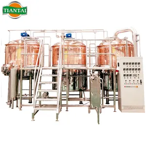 Tiantai Red Copper PLC control 1500l 15bbl 2000l micro brewery beer system CE certificated