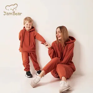 Mutter und Kinder Matching Family Sweat suit Bio-Baumwolle Baby Hoodie Set Mutter und ich Hoodie Set Mama und ich Lounge wear