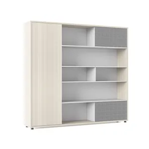 Porte Coulissante Haut Bureau Grands Lots Grand Meuble de Rangement Bureau Classeur 15 Tiroirs Classeur Blanc