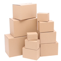 Boîte de transport en carton ondulé kraft multi-tailles, personnalisable, réutilisable, écologique, biodégradable, en matériaux recyclés