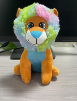 Jouets en peluche animaux brodés en coton super doux de 20-25 cm avec fonction réconfortante pour machine à griffes, vente en gros