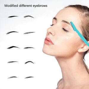 Disposable Stainless Steel Eyebrow <b>Trimmer</b> Kit Slanted Blade Brow Razor Pencil Facial Hair Remover - Product Image 6