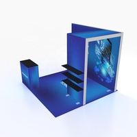 Arche de présentation portable en aluminium 10x10 personnalisée avec sublimation couleur, éclairage LED intégré pour stand de salon professionnel et exposition