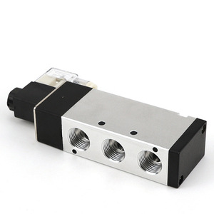 วาล์วแม่เหล็กไฟฟ้า 4V410-15 ดีซี 24V 2 ทาง 5 พอร์ต วาล์วควบคุมแบบไพล็อตสำหรับแก๊ส ขนาดพอร์ต 1/2 นิ้ว - Product Image 4