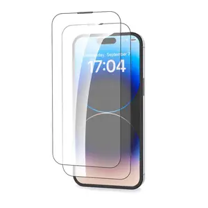 Protetor de tela de vidro temperado TPU para celular, filme protetor de tela de vidro temperado para iPhone 15
