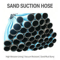 Tuyau d'aspiration et de refoulement de sable robuste en caoutchouc résistant à l'abrasion avec raccord à bride pour la construction