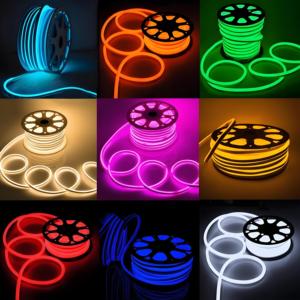 Haute luminosité 50m étanche IP65 violet couleur magique LED bande de lumière au néon corde souple Flexible pour chambre salon fête de jeu - Product Image 4