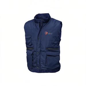 เสื้อกั๊กทำงานหลายกระเป๋าสำหรับฤดูหนาว สีน้ำเงิน ไซส์ XL - Product Image 2