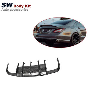 Heckdiffusor im R-Stil aus Geschmiedetem Carbon für Mercedes-Benz CLS-Klasse W218 <span class=keywords><strong>CLS63</strong></span> AMG Upgrade-Modifikation Heckschürzenlippe - Product Image 1
