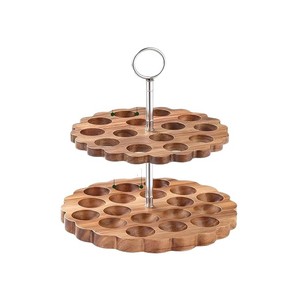 Estante para Huevos de 2 Niveles, Apilable, Negro, para Encimera de Cocina, Conservación de Frescura - Product Image 2
