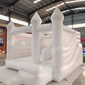 Brincolín Inflable Comercial para Bodas Blanco y Rosa con Tobogán Casa de Rebote para Fiestas al Aire Libre Castillo Hinchable para Saltar - Product Image 4