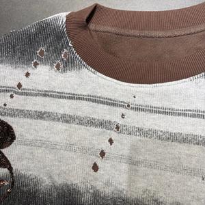 6925/Trendige Marken-Damen-Freizeitpullover mit Häkelmuster und Kapuze, Herbst-Frühling Streetwear-Stil, Gewebter Stoff Crop-Top Loch-Hoodie - Product Image 5