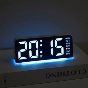 Horloge de table numérique LED intelligente OEM/ODM 24 heures avec éclairage pour la décoration de chambre à coucher – Horloges de bureau et de table intelligentes - Product Image 2