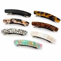 Nouvelles barrettes à cheveux en acétate Newyeah, barrettes françaises pour femmes, barrettes à cheveux écaille de tortue pour dames, vente en gros personnalisée