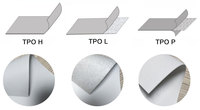 Rouleau de membrane TPO renforcée pour toiture, en polyoléfine thermoplastique soudable, résistant aux UV, 1,5 mm, pour applications industrielles et d'étanchéité
