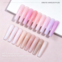 Caixuan Hema Free Tpo Free Sheer Natural Skin Cover Rubber Base Nude Color Base OEM Private Label Hard Base Gel Free Samples