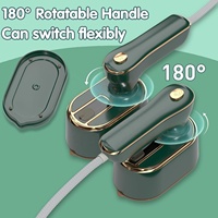Fer à repasser électrique portable 2-en-1 (sec et vapeur) en céramique pour voyage, mini-défroisseur, idéal pour dortoir universitaire, maison et voiture