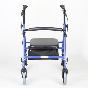 Andador de aluminio ligero Rollator adultos Knock pequeño embalaje cúbico ahorrar altura ajustable plegable parálisis Cerebral personas mayores - Product Image 2