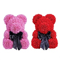 Vente chaude mignon Rose ours en peluche artisanat cadeaux parfaits pour l'anniversaire des enfants Graduation fête des mères noël Halloween-vente en gros