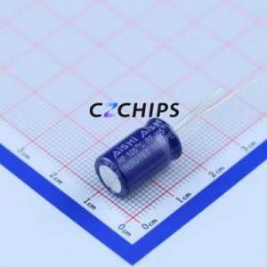 Condensador Electrolítico de Aluminio de Montaje Pasante ERF1EM681G16OT, Componente de Montaje Pasante (THT), D10xL16mm 680uF 20% 25V 5mm - Product Image 1