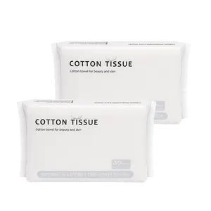 多用途100% 有机棉湿法和干法非织造一次性面巾敏感肌肤