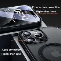Support de téléphone antichoc robuste en acier inoxydable usiné CNC par électroérosion à fil, rotation à 360° pour iPhone 17 16 15