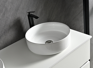 Meuble-lavabo mural moderne pour salle de bain avec lavabo et vasque, design écologique - Product Image 4