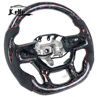 Volant en fibre de carbone forgé rouge pour Dodge Ram 1500 2500 3500 Laramie Limited, amélioration de l'intérieur haut de gamme