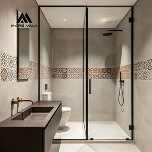 Mars Villa Mampara <span class=keywords><strong>de</strong></span> <span class=keywords><strong>Ducha</strong></span> y Bañera Personalizada CE SGCC, Longitud 32/30/36 pulgadas, 8-10mm, con Bandeja Súper Transparente, Fabricación Completa - Product Image 5