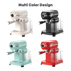 Machine à expresso semi-automatique <span class=keywords><strong>vintage</strong></span> rétro classique 2025 avec boîte à lait, mousseur automatique, pression de 20 bars, 1350 W - Product Image 4