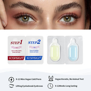 Iconsign Home Lotion de fixation pour permanente en <span class=keywords><strong>capsule</strong></span> jetable, soin nourrissant après-soin 2 en 1 pour le lifting des cils et des sourcils, kit en blister <span class=keywords><strong>avec</strong></span> baume adhésif - Product Image 5