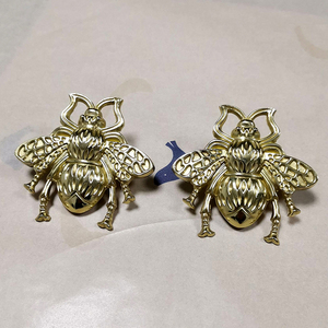 Factory Wholesale Hotel Villa Furniture Decoration Brass Bee Handle Wardrobe Drawer Cabinet <strong>Door</strong> <strong>Knobs</strong> Pulls - Product Image 3
