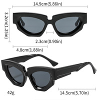 Lunettes de soleil Y2K pour femmes 2024, design de marque, luxe, vintage, unisexe, lunettes de soleil œil de chat