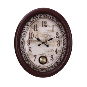 Vintage Oval Wall <b>Clock</b> 12 Inch Battery Powered Decorative Quartz <b>Clock</b> For Living Room Or Dining Area - Product Image 3