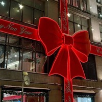 Grand Nœud Lumineux de Noël pour Vitrine de Centre Commercial, Décoration Rouge de Fêtes, Modèle Métallique 109, Vente en Gros, Décorations du Nouvel An 5-7