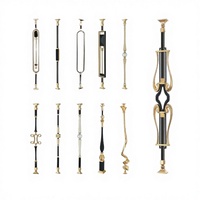 Direct usine, luxe moderne, or Rd. Balustre d'escalier en Mg-aluminium de 20 mm, poteau métallique pour escalier, garde-corps intérieur pour escaliers en bois