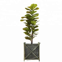 Versaille Estate boîte de jardinière rectangulaire en métal Zinc de luxe rétro Vintage fleur Pot de plante jardin femmes fer printemps