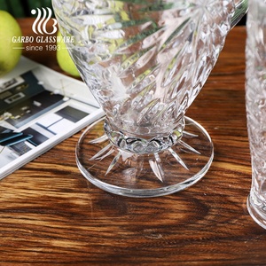 1200Ml 1.2L Bohemia Khắc Thiết Kế Rõ Ràng Châu Á Zen Glass Jug Tumblers Highball Đặt Trà Nước Trái Cây Đồ Uống Bình - Product Image 2