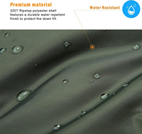 Saco de Dormir Tipo Momia con Relleno de Plumón de Pato 600 Fill, Construcción con Bafles Laterales, Fácil de Empacar, Resistente al Agua, para Aventura y Montañismo