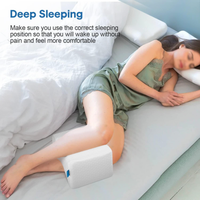 Oreiller ergonomique en mousse à mémoire de forme pour les jambes, soutien multi-positions pour soulager les douleurs aux hanches et aux genoux, avec design portable