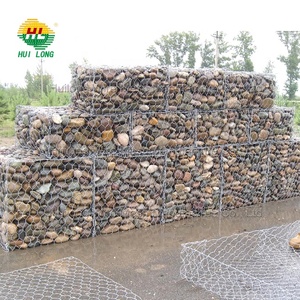 1x1x1 mạ kẽm dây sắt gabion lưới lỗ lục giác cắt theo kích thước 4mm hộp đá rọ đá cạnh tranh giá boite En gabion - Product Image 1