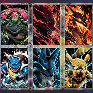 MS Bestseller Premium Pokemoned Premium Art Board Pictures Comic Art Slabs Mewtwo Base Set Fan Art Cards English Board Game - Product Image 6