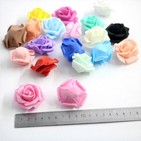 Têtes de fleurs en mousse de 4,5 cm, roses décoratives, fleurs artificielles pour la décoration